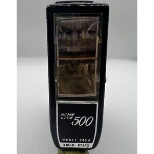 Vintage Acme Lite 500 Camera Flash Model 235A Solid State Untested Film Photo